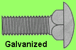 Carriage Bolts, Galvanized