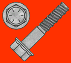 Hex Head with Flange Frame Bolt